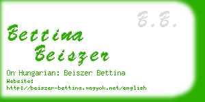 bettina beiszer business card